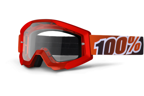 Маска 100% Strata Fire Red Clear Lens (50400-003-02)