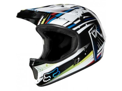 Шлем Fox Rampage Full Face DH White/Blue Шлем Fox Rampage Full Face DH White/Blue